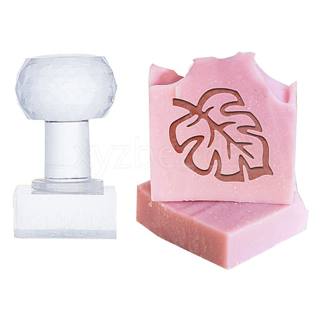 Clear Acrylic Soap Stamps with Big Handles DIY-WH0438-041-1