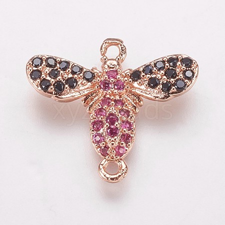 Brass Cubic Zirconia Links ZIRC-K070-03-D01-1