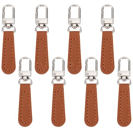 8Pcs PU Leather Zipper Pulls for Handbags Luggage and Jacket FIND-CL0002-09A-1
