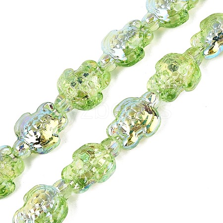 Electroplate Transparent Glass Beads Strands EGLA-N055-04A-09-1