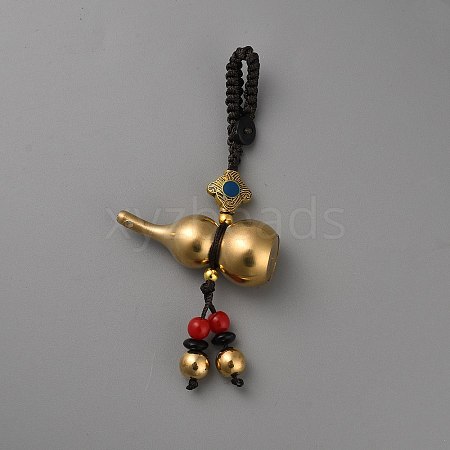 Feng Shui Gourd Brass Pendant Decorations HJEW-WH20002-01A-1