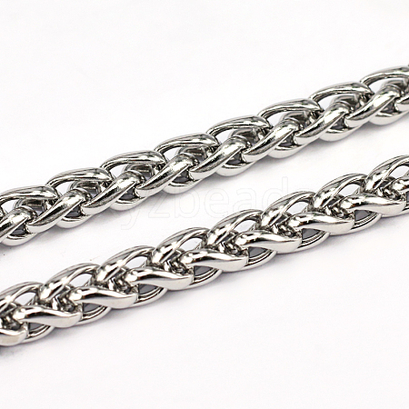 Tarnish Resistant 304 Stainless Steel Wheat Chains CHS-L001-30-8mm-1