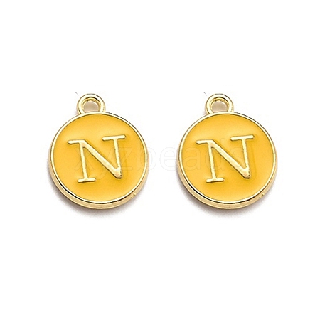 Golden Plated Alloy Enamel Charms LS-ENAM-Q437-13N-1