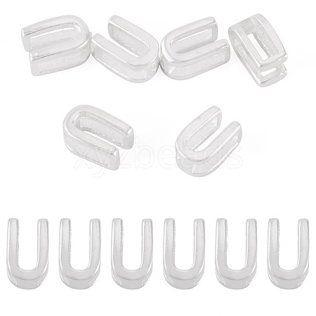 6Pcs 925 Sterling Silver Hollow Initial Beads STER-TA0001-53U-1