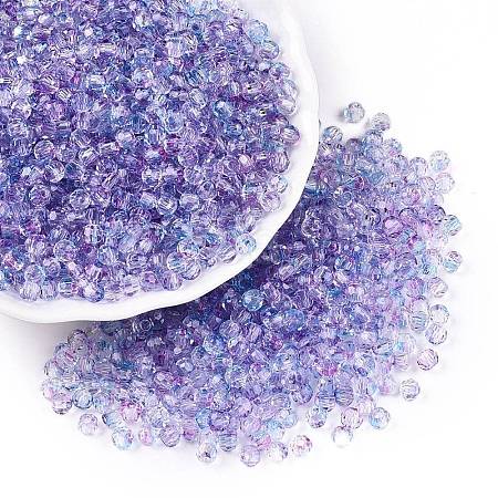 Baking Paint Electroplate Transparent Glass Seed Beads SEED-N006-07E-1