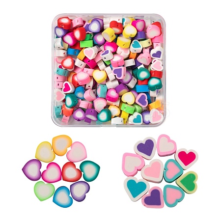 200Pcs 2 Style Handmade Polymer Clay Beads CLAY-LS0001-06-1