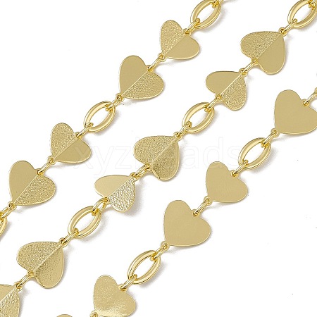 Brass Heart & Oval Link Chains CHC-P010-16G-1