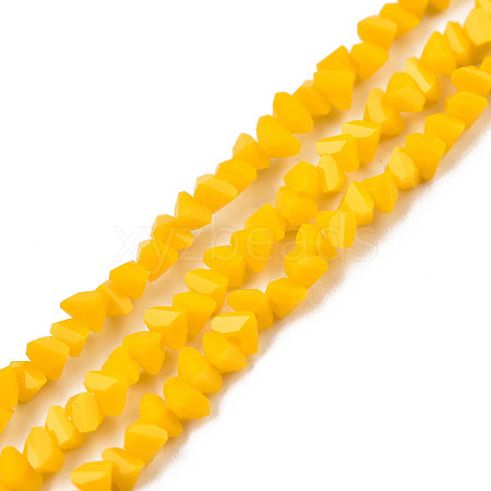 Opaque Solid Color Glass Beads Strands GLAA-N052-01-A04-1