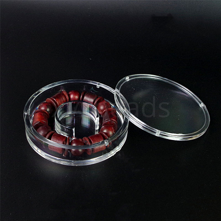 Flat Round Acrylic Single Bracelet Display Boxes PW-WG85D5E-01-1