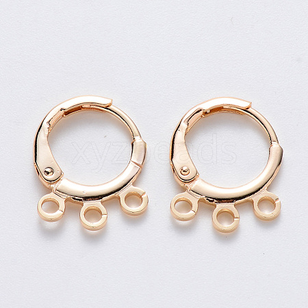 Brass Huggie Hoop Earring Findings X-KK-T049-20G-NF-1