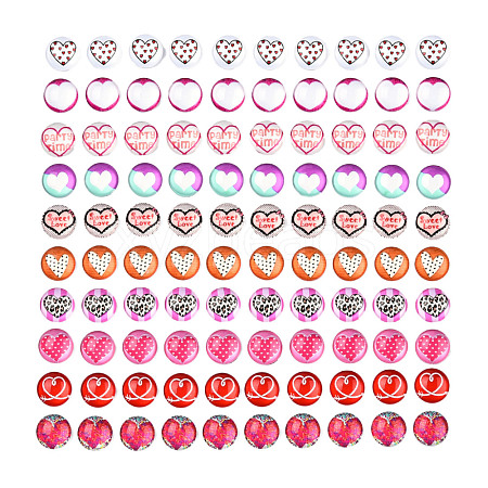 Glass Cabochons GGLA-WHC0001-06-1