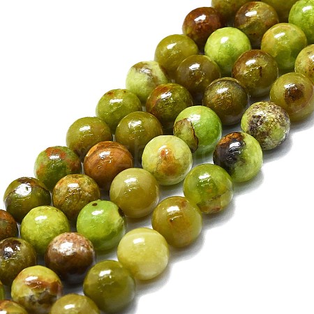 Natural Green Opal Beads Strands G-K245-A17-A05-1