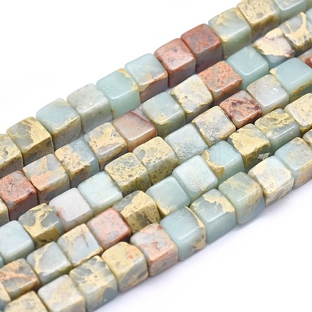 Natural Aqua Terra Jasper Beads Strands G-I213-01-8mm-1