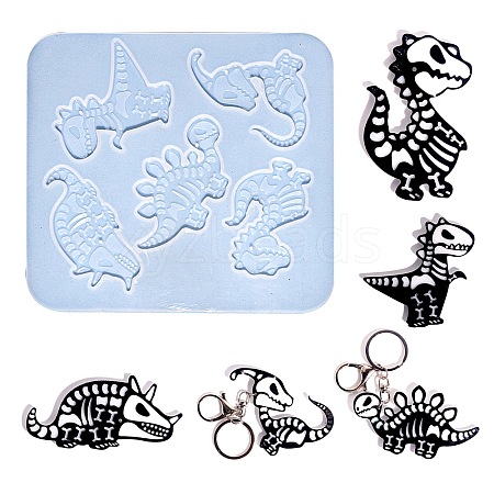 Dinosaur Skeleton DIY Silicone Pendant Molds SIMO-H012-01A-1