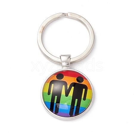 Pride Style Glass Keychain KEYC-F033-01L-1