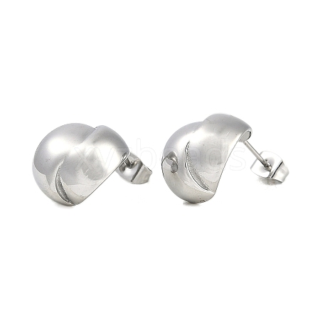 304 Stainless Steel Stud Earrings EJEW-Z075-10P-1