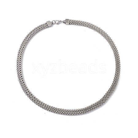 304 Stainless Steel Snake Chain Necklace with Lobster Claw Clasps for Men Women STAS-K249-04A-P-1