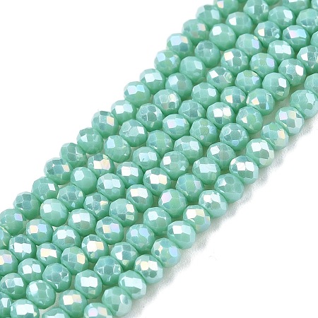 Electroplate Glass Beads Strands EGLA-A044-P2mm-B14-1