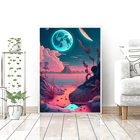 Moon Diamond Picture for Living Room Bedroom Decorative Painting PW-WG092C0-05-1