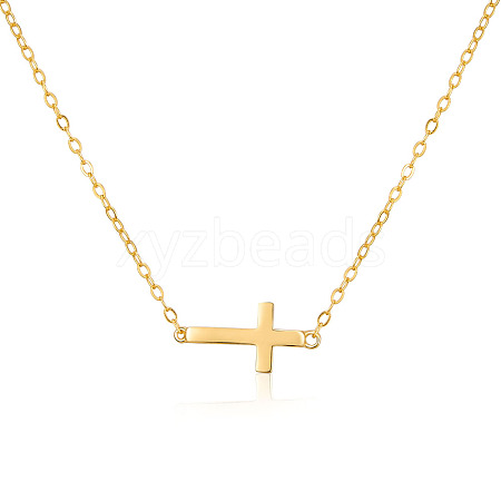 925 Sterling Silver Cross Pendant Necklaces DX7792-1-1