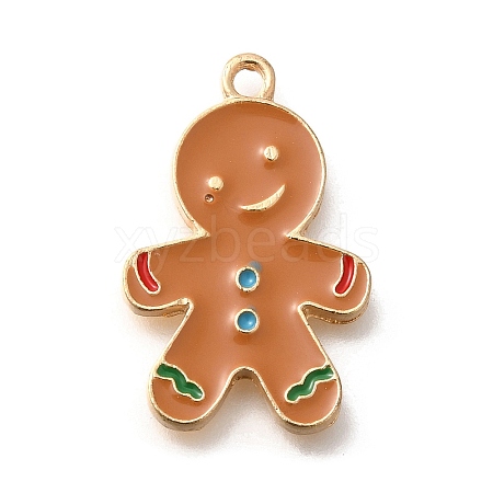 Christmas Theme Alloy Enamel Pendants ENAM-Q509-02KCG-06-1