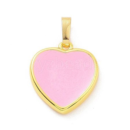 Real 18K Gold Plated Eco-friendly Rack Plating Brass Enamel Pendants KK-F843-06G-01-1