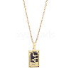 Brass with Cubic Zirconia Pendants Necklaces NJEW-LP0001-45K-G-1