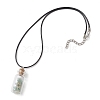 Glass Wish Bottle Pendant Necklace NJEW-JN04609-01-4