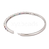 Brass Pave Colorful Glass Hinged Bangles for Women BJEW-S147-21D-P-3