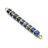 Natural Lapis Lazuli & Electroplated Synthetic Non-magnetic Hematite Heishi Connector Charms PALLOY-JF03291-04-4