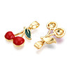 Brass Enamel Charms KK-N254-219G-2