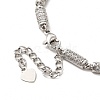 Clear Cubic Zirconia Column Link Chain Necklace NJEW-E074-04P-4