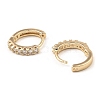 Brass with Cubic Zirconia Hoop Earrings EJEW-D078-32KCG-2