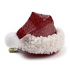 Christmas Hat Polyester Alligator Hair Clips for Women Girl AJEW-M012-02B-2