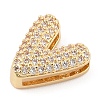 Brass Micro Pave Cubic Zirconia Slide Charms ZIRC-I068-08G-3