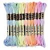 12 Skeins 12 Colors 6-Ply Polyester Embroidery Floss OCOR-M009-01B-13-1