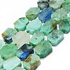 Natural Chrysocolla and Lapis Lazuli Beads Strands G-F725-09-1