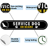 Mini PVC Coated Self Adhesive SERVICE DOG ON BOARD Warning Stickers STIC-WH0017-002-3