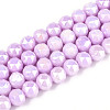 Anti-Tarnish Electroplate Glass Beads Strands X-GLAA-N010-6mm-04-1