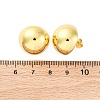 Half Round 304 Stainless Steel Stud Earrings EJEW-A125-80E-G-5