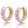 Brass Huggie Hoop Earrings EJEW-S209-05-2