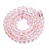 Transparent Spray Painted Glass Bead Strands X-GLAA-N035-03B-B06-2