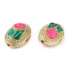 Rack Plating Brass Enamel Beads KK-P276-26C-07G-2