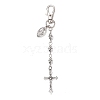 Cross & Oval with Virgin Mary Tibetan Style Alloy Pendant Decorations HJEW-JM02732-1