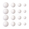 120Pcs 4 Styles Spray Painted White Wood Cabochons WOOD-TA0001-52-2