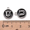 Platinum Plated Alloy Charms LS-ENAM-S118-02U-P-3