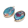 Dyed Synthetic Imperial Jasper Pendants GG-CBAA20A-04G-06-2