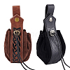 Globleland 2Pcs 2 Colors PU Leather & Suede Fabric Waist Belt Pouch AJEW-GL0002-03-1