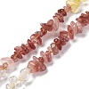 Natural Quartz Crystal & Lemon Quartz & Strawberry Quartz Beads Strands G-L610-A10-01-1