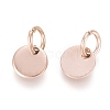 Ion Plating(IP) 304 Stainless Steel Charms EJEW-L238-03A-RG-2